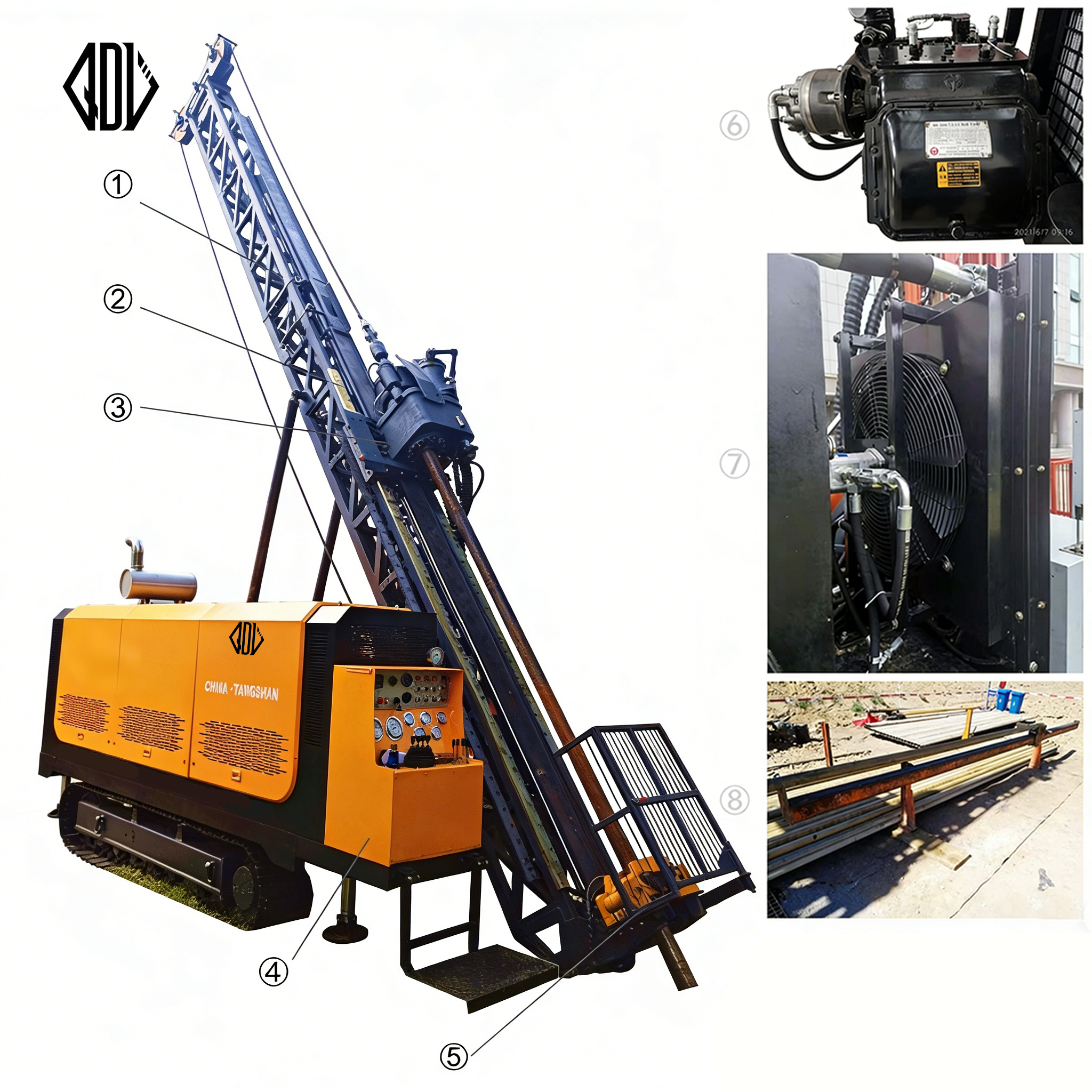YN-800 Diesel Drive Hydraulic Wireline Core Drilling Rig 
